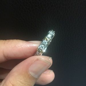 925 Silver CZ Rhinestone Band